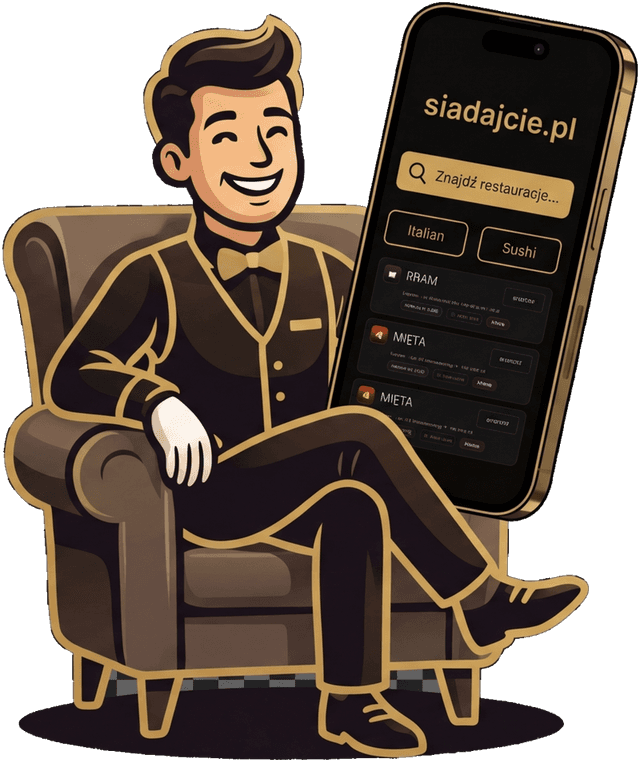 Siadajcie.pl waiter mascot